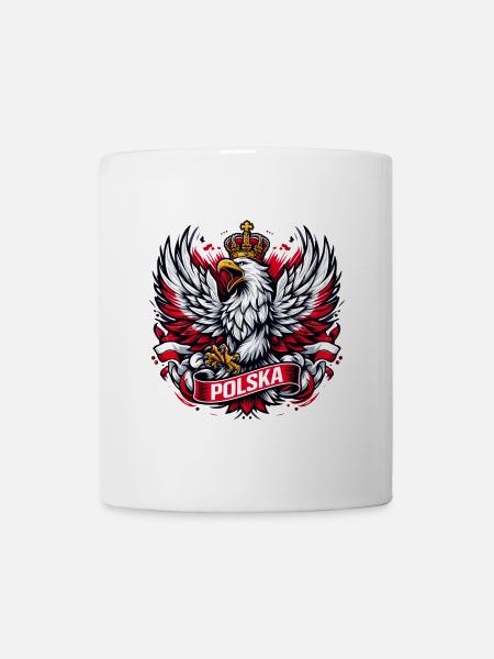 Pologne Polska aigle emblème drapeau drapeau cadeau - Mug blanc - blanc