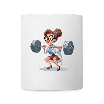 Intelligence Training Funny Gym Woman Gift - Mug - white - Front