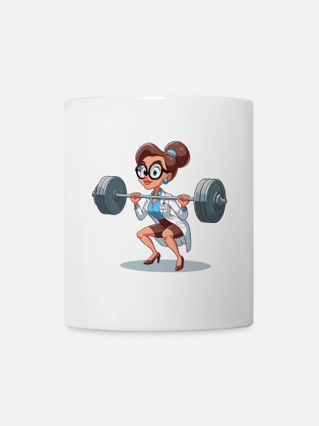 Intelligence Training Drôle Gym Femme Cadeau - Mug blanc - blanc