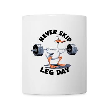 Leg Day Gans Beintraining witzig Gym Geschenk - Tasse - Weiß - Vorne