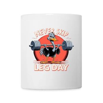 Leg Day Strauß Beintraining witzig Gym Geschenk - Tasse - Weiß - Vorne