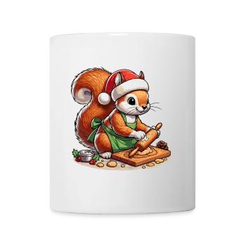 Backendes Eichhörnchen - Tasse - Weiß - Vorne