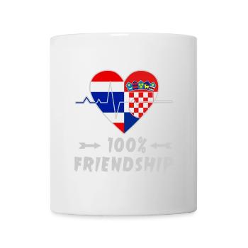 100 % amitié entre la Thaïlande et la Croatie - Mug blanc - blanc - Devant