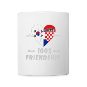 100 % amitié entre la Corée du Sud et la Croatie - Mug blanc - blanc - Devant