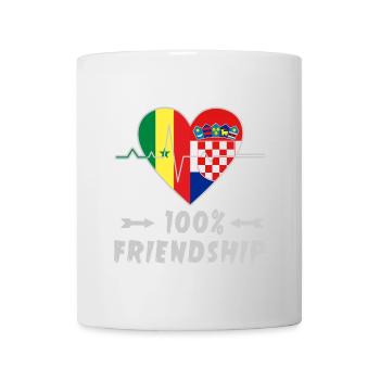 100 % amitié entre le Sénégal et la Croatie - Mug blanc - blanc - Devant