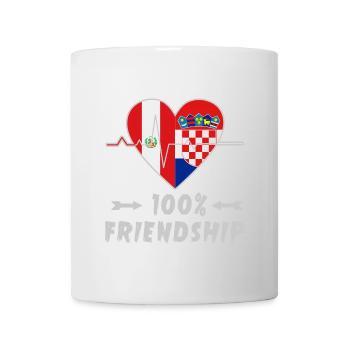 100 % amitié entre le Pérou et la Croatie - Mug blanc - blanc - Devant