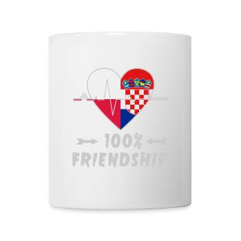 100 % amitié entre la Pologne et la Croatie - Mug blanc - blanc - Devant