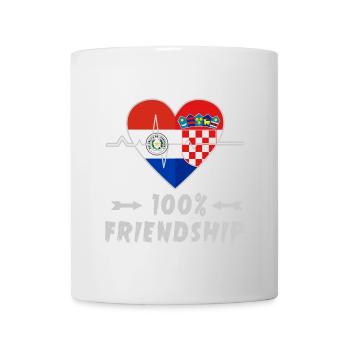 100 % amitié entre le Paraguay et la Croatie - Mug blanc - blanc - Devant
