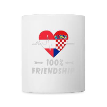Austria and Croatia 100% friendship - Mug - white - Front