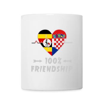 Uganda and Croatia 100% friendship - Mug - white - Front