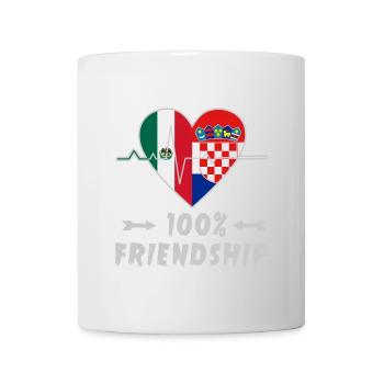 Mexico and Croatia 100% friendship - Mug - white - Front