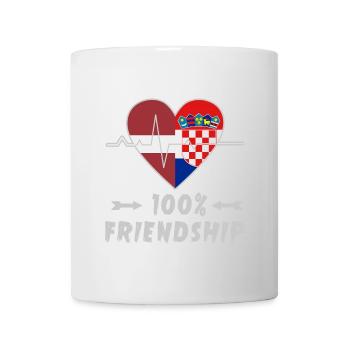 Latvia and Croatia 100% friendship - Mug - white - Front