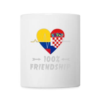 100 % amitié entre la Colombie et la Croatie - Mug blanc - blanc - Devant