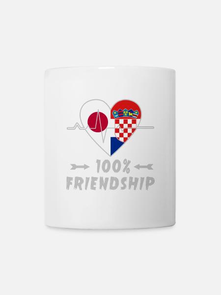 Japan and Croatia 100% friendship - Mug - white