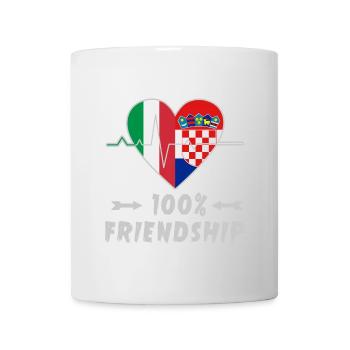 Italy and Croatia 100% friendship - Mug - white - Front