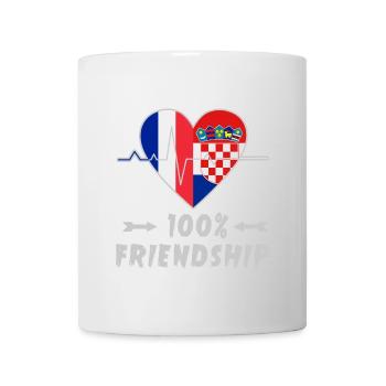 France and Croatia 100% friendship - Mug - white - Front