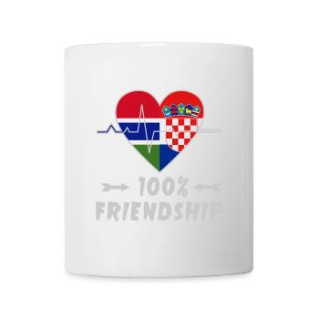 Gambia and Croatia 100% friendship - Mug - white - Front