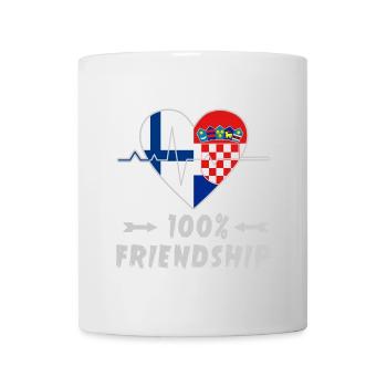 Finland and Croatia 100% friendship - Mug - white - Front