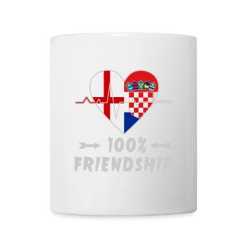 L'Angleterre et la Croatie : amitié à 100 % - Mug blanc - blanc - Devant
