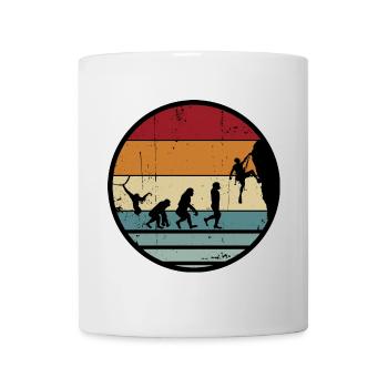 Evolution Climber Retro Kreis - Tasse - Weiß - Vorne