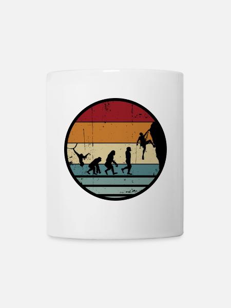 Evolution Climber Retro Circle - Mug - white