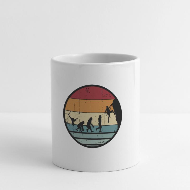 Evolution Climber Retro Circle Mug blanc