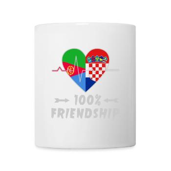 Eritrea und Kroatien 100% Freundschaft - Tasse - Weiß - Vorne