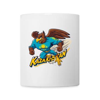 Kasachstan Superheld Held Power Adler Geschenk - Tasse - Weiß - Vorne