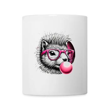 Écureuil excentrique avec des lunettes roses - Mug blanc - blanc - Devant