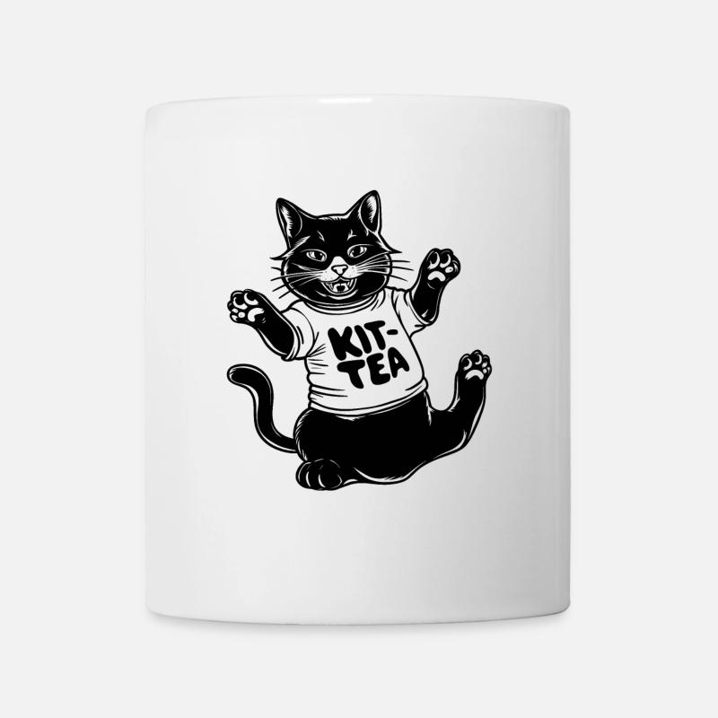 Lustiger Katzen-Kit-Tee - Tasse - Weiß
