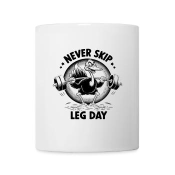 Leg Day Strauß Beintraining witzig Gym Geschenk - Tasse - Weiß - Vorne