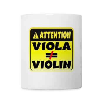 ATTENTION MUSICAL INSTRUMENT VIOLA VIOLIN - Mug - white - Front