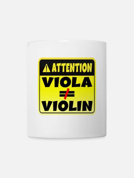 ACHTUNG MUSIKINSTRUMENT VIOLA VIOLINE - Tasse - Weiß
