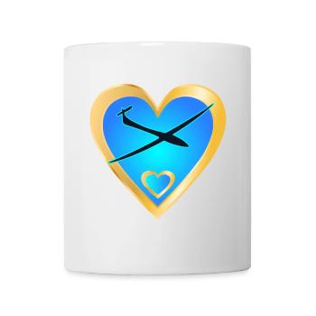 GLIDER PILOT HEART AIR SPORTS - Mug - white - Front
