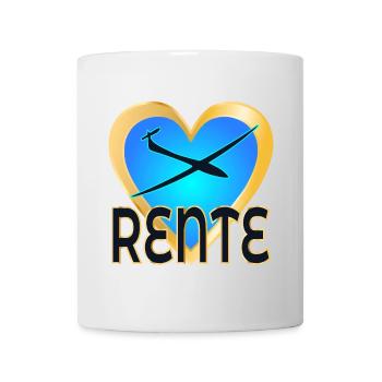 ABSCHIED KOLLEGEN RENTE Abflug - Tasse - Weiß - Vorne