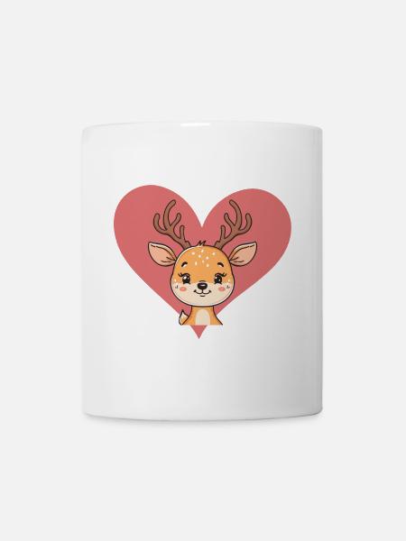 Hirschgeweih Hirschjagd Waldbewohner - Tasse - Weiß