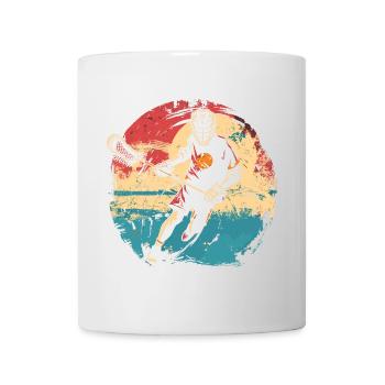 Joueur de crosse des années 80 - Mug blanc - blanc - Devant