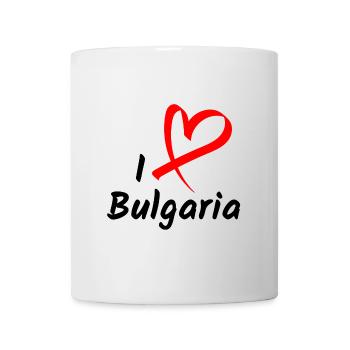 J’aime la Bulgarie Cadeau de cœur - Mug blanc - blanc - Devant