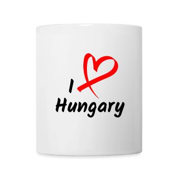 I Love Hungary Ich Liebe Ungarn Herz Geschenk - Tasse - Weiß - Vorne