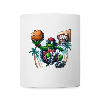 Basketball Schildkröte Dunking cool Geschenk - Tasse - Weiß - Vorne
