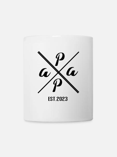Papa Established 2023 – Minimalist Gift Design - Mug - white