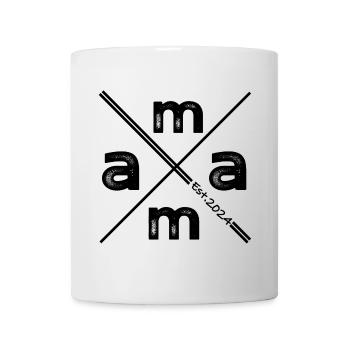 Mama Established 2024 – Vintage Minimalist Design - Tasse - Weiß - Vorne