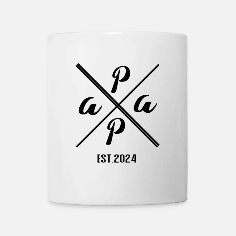 Papa Established 2024 – Minimalist Gift Design - Mug - white