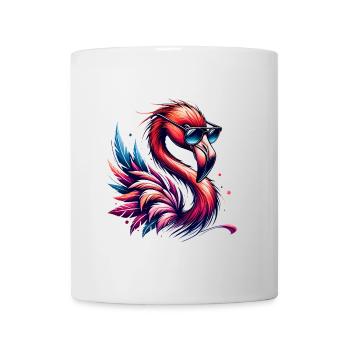 Trendy Flamingo Art with Sunglasses - Mug - white - Front
