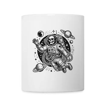 Skeleton Astronaut Floating in Space - Mug - white - Front