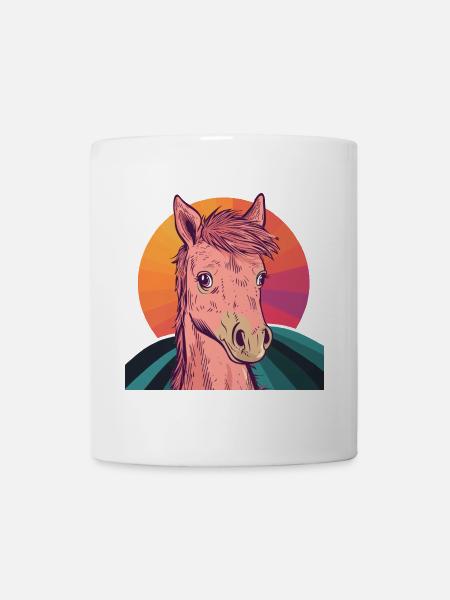 Pferde Ponyhof Reiter - Tasse - Weiß
