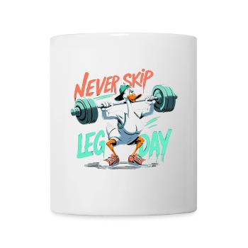 Leg Day Gans Beintraining witzig Gym Geschenk - Tasse - Weiß - Vorne