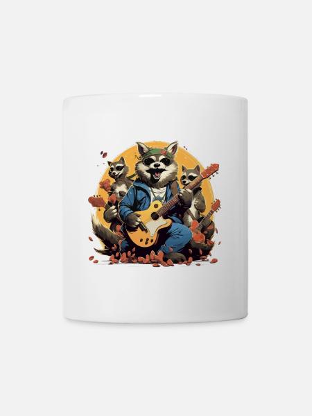 Der Caffeine Rocke - Tasse - Weiß