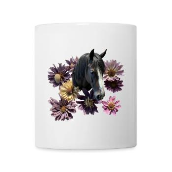 Pferdekopf Flower - Tasse - Weiß - Vorne
