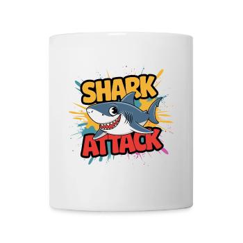 Lustiger Hai Shark Attack Meeresliebhaber - Tasse - Weiß - Vorne
